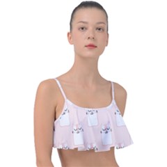 Fluffy Cat Pets Frill Bikini Top by artworkshop
