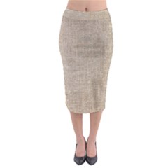 Textile Jute Brown Midi Pencil Skirt by artworkshop