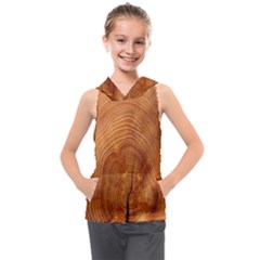 Annual Rings Tree Wood Kids  Sleeveless Hoodie by artworkshop