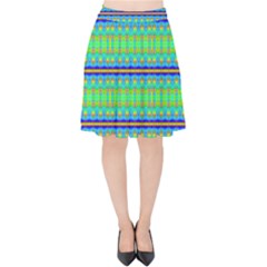 Catching Fractals Velvet High Waist Skirt by Thespacecampers