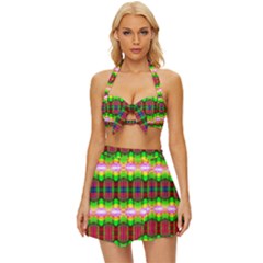 Extra Extra Terrestrial Vintage Style Bikini Top And Skirt Set  by Thespacecampers