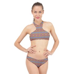 Eye Swirl High Neck Bikini Set by Thespacecampers