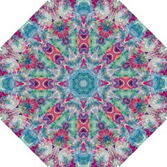 Painted Flames Symmetry Iv Hook Handle Umbrellas (small) by kaleidomarblingart