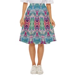 Painted Flames Symmetry Iv Classic Short Skirt by kaleidomarblingart