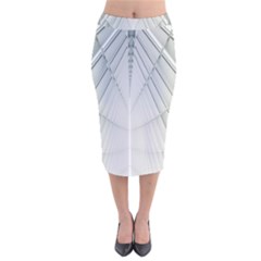 Architecture Building Velvet Midi Pencil Skirt by artworkshop