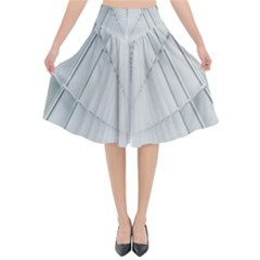 Architecture Building Flared Midi Skirt by artworkshop