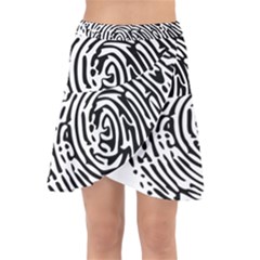 Fingerprint Wrap Front Skirt by artworkshop