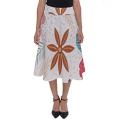 Nature Flora Perfect Length Midi Skirt by artworkshop
