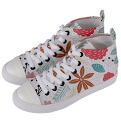 Nature Flora Women s Mid-top Canvas Sneakers by artworkshop