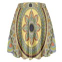 Motif-circle-vintage-circular-pattern High Waist Skirt View2