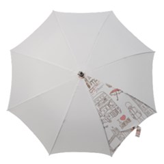 I Love London Drawing Hook Handle Umbrellas (medium) by Jancukart