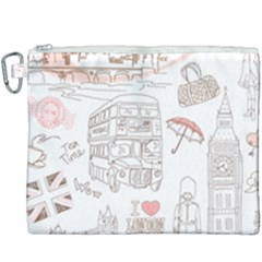 I Love London Drawing Canvas Cosmetic Bag (xxxl) by Jancukart