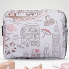 I Love London Drawing Make Up Pouch (large) by Jancukart
