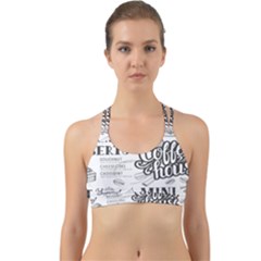 Vintage Coffee-tea-cafe-hamburger-menu-coffee-shop-menu Back Web Sports Bra by Jancukart