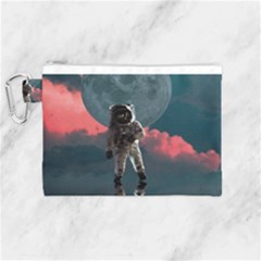 Astronaut-moon-space-nasa-planet Canvas Cosmetic Bag (medium) by Jancukart