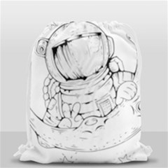 Astronaut-moon-space-astronomy Drawstring Bag (small) by Jancukart