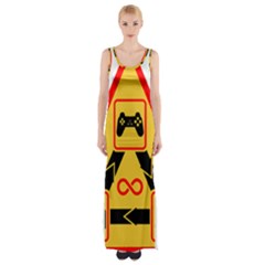 Gamer-geek-video-game-sign-fan Thigh Split Maxi Dress by Jancukart
