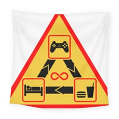 Gamer-geek-video-game-sign-fan Square Tapestry (large) by Jancukart
