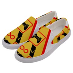 Gamer-geek-video-game-sign-fan Men s Canvas Slip Ons by Jancukart