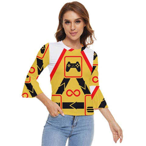Gamer-geek-video-game-sign-fan Bell Sleeve Top by Jancukart