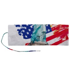 Statue Of Liberty Independence Day Poster Art Roll Up Canvas Pencil Holder (m) by Jancukart