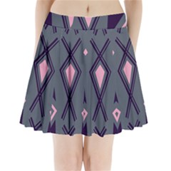 Abstract Pattern Geometric Backgrounds  Pleated Mini Skirt by Eskimos