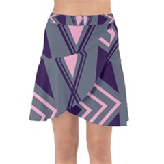Abstract Pattern Geometric Backgrounds  Wrap Front Skirt by Eskimos