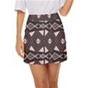 Abstract pattern geometric backgrounds Mini Front Wrap Skirt View1