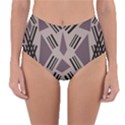 Abstract pattern geometric backgrounds   Reversible High-Waist Bikini Bottoms View3