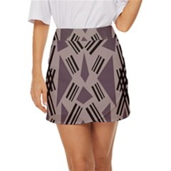 Abstract Pattern Geometric Backgrounds   Mini Front Wrap Skirt by Eskimos