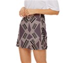 Abstract pattern geometric backgrounds   Mini Front Wrap Skirt View2
