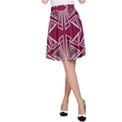 Abstract Pattern Geometric Backgrounds  A-line Skirt by Eskimos