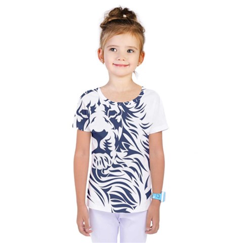 Head Art-lion Drawing Kids  One Piece Tee by Jancukart