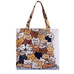 Cat-kitten Zipper Grocery Tote Bag by Jancukart