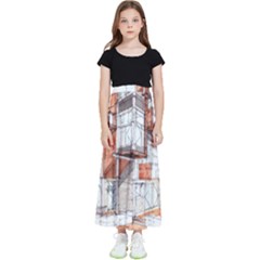 Rag-flats-onion-flats-llc-architecture-drawing Graffiti-architecture Kids  Flared Maxi Skirt by Jancukart
