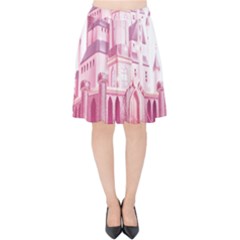Pink Castle Velvet High Waist Skirt by Jancukart