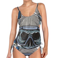 Skull-underwater-diving-skeleton-diving-head Tankini Set by Jancukart