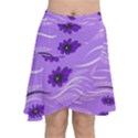 Folk flowers print Floral pattern Ethnic art Chiffon Wrap Front Skirt View1