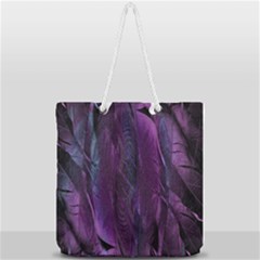 Feather Full Print Rope Handle Tote (large) by artworkshop