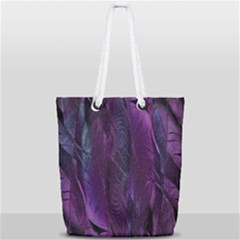 Feather Full Print Rope Handle Tote (small) by artworkshop
