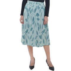 Seamless Foliage Classic Velour Midi Skirt  by artworkshop