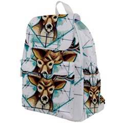 Deer-unicorn-tattoo-drawing-vector-watercolor Top Flap Backpack by Jancukart