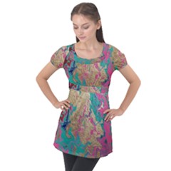 Freedom To Pour Puff Sleeve Tunic Top by Hayleyboop