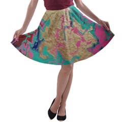 Freedom To Pour A-line Skater Skirt by Hayleyboop