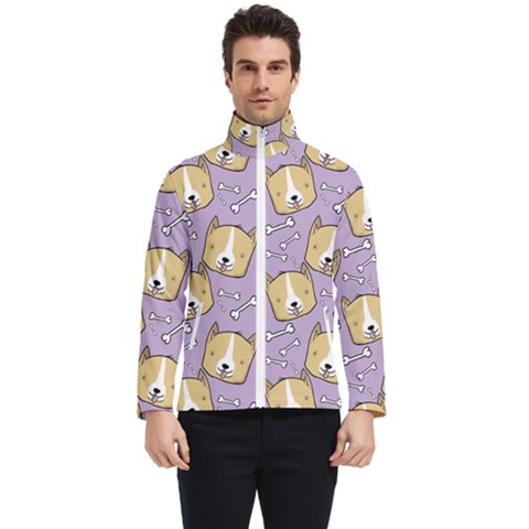 Corgi Pattern Men s Bomber Jacket by Sudhe