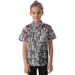 Sketchy Monster Insect Drawing Motif Pattern Kids  Short Sleeve Shirt by dflcprintsclothing