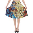 Colorful Structure Flared Midi Skirt View1