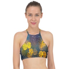 Raindrops Water Racer Front Bikini Top by artworkshop