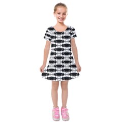 Hackers Town Void Mantis Hexagon Agender Rumpus Parable Pride Flag Kids  Short Sleeve Velvet Dress by WetdryvacsLair