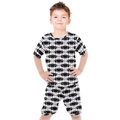 Hackers Town Void Mantis Hexagon Agender Rumpus Parable Pride Flag Kids  Tee And Shorts Set by WetdryvacsLair
